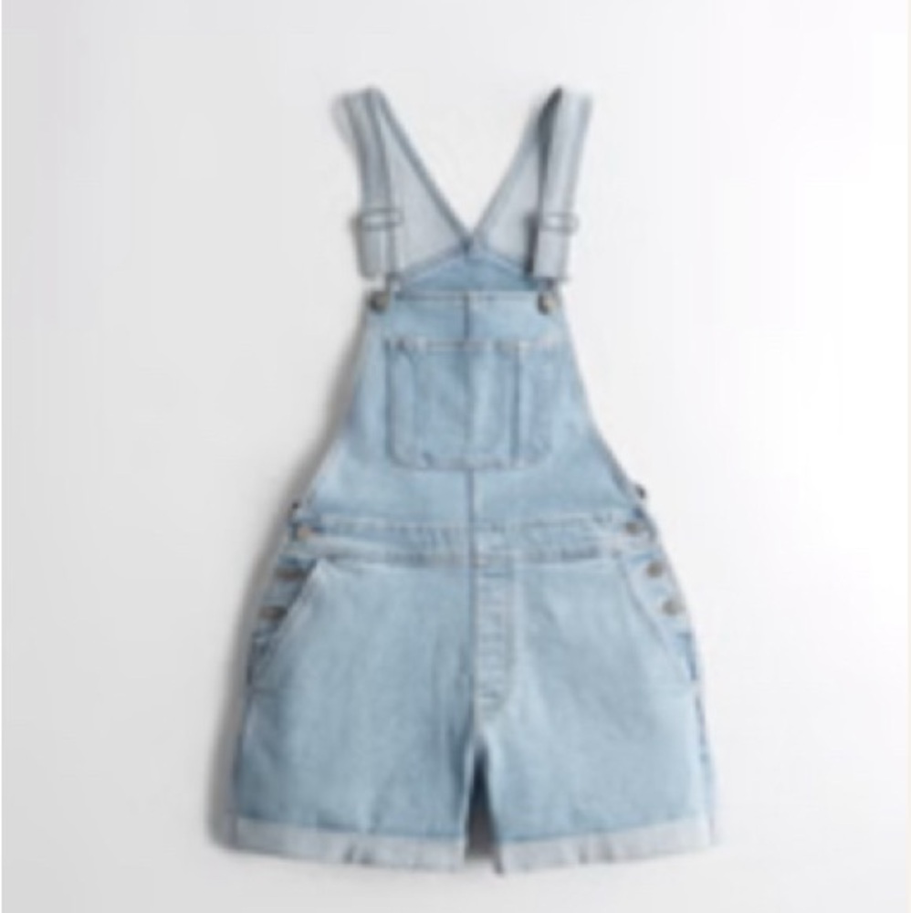 Hollister Slouchy Medium WashDenim Shortalls size xxl